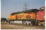 BNSF 7410 and BNSF 680 nose as they roll south to C Springs, Co.